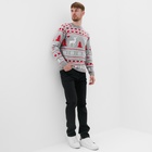 Свитер вязаный KAFTAN «Новогодний», размер 50, серый - Фото 7