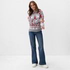 Свитер вязаный KAFTAN «Новогодний», размер 50, серый - Фото 2