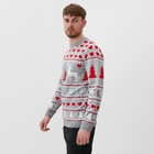 Свитер вязаный KAFTAN «Новогодний», размер 50, серый - Фото 6