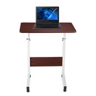 Прикроватный приставной стол LAD для ноутбука, 600×400×650(890) мм, цвет белый / венге - Фото 2