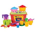 Кухня игровая Mini Stove, с набором, 35 предметов, цвет красный - Фото 1
