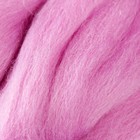Шерсть для валяния 100% полутонкая шерсть 50гр (29 розовая сирень) - Фото 3