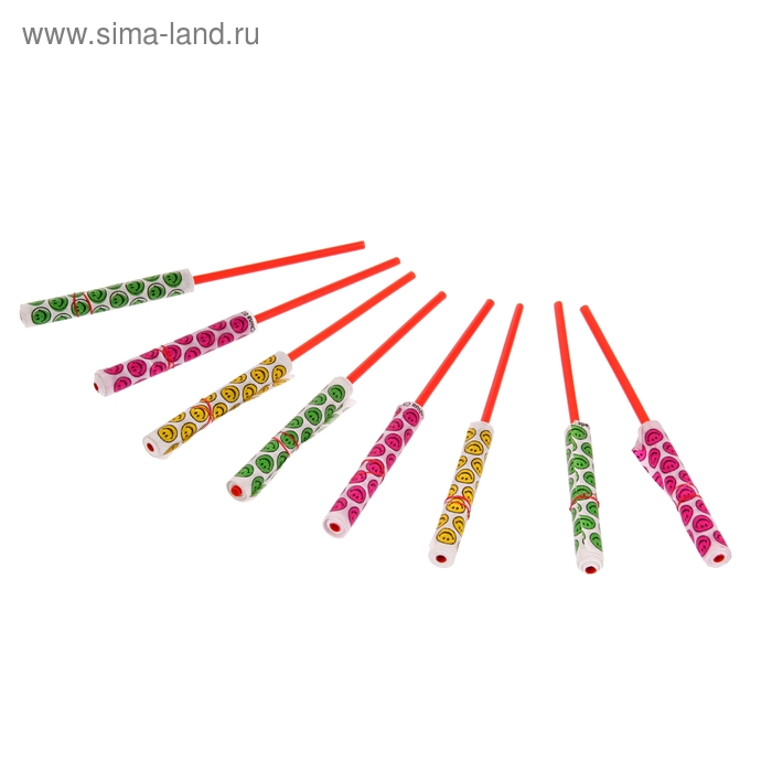 Серпантин на палочке "Смайлы", цвета МИКС - Фото 1