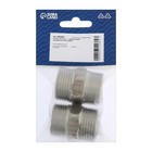 Ниппель ZEIN, 1", наружная резьба, нержавеющая сталь, фасовка 2 шт. (комплект 2 шт) - фото 24440946