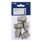 Ниппель переходной ZEIN, 1/2" х 3/4", наружная резьба, нержавеющая сталь, фасовка 5 шт. (комплект 5 шт) - фото 25350894