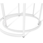 Столик журнальный, 450х450х550, Камень пьетра черный/Белый муар - фото 21913126