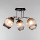 Люстра Кира 3х60Вт Е27 53х53х26см черный/хром - фото 30868469