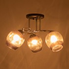 Люстра Кира 3х60Вт Е27 53х53х26см черный/хром - фото 30868470