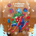 Наклейки на окно "С Новым Годом!", Человек-паук - фото 6754336