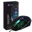 УЦЕНКА Мышь Windigo MB-2.4, игровая, оптическая, подсветка, покрытие soft-touch, 1.3 м - Фото 1