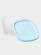 Контейнер пищевой, 900 мл, 14.9×14.9×7.4 см, квадрат, прозрачный, крышка голубая - Фото 3