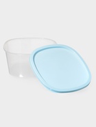 Контейнер пищевой RICCO, 2.65 л, 21.5×21.5×10 см, прозрачный с голубой крышкой - Фото 2