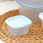 Набор контейнеров пищевых RICCO, 4 шт: 230 мл, 500 мл, 900 мл, 1,55 л, квадрат, цвет ассорти - фото 26135132