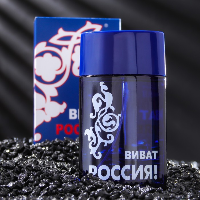 Туалетная вода мужская "Виват Россия", синий, 100 мл - Фото 1