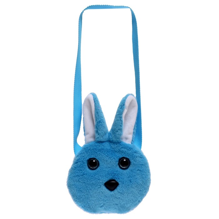 Мягкая игрушка-сумка «Зайчик», цвет голубой - Фото 1