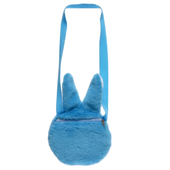 Мягкая игрушка-сумка «Зайчик», цвет голубой - фото 1906134531