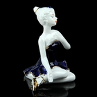 Сувенир керамика "Маленькая балерина" в синем 12х8х11 см - Фото 5