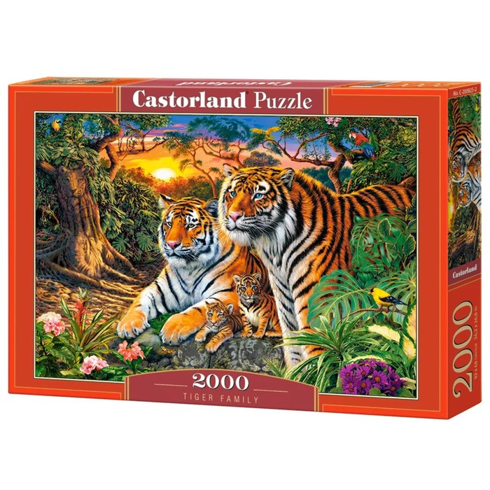 Пазл «Семья тигров», 2000 элементов