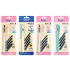 Ручка перьевая +4 картриджа, цвет синий - Фото 1