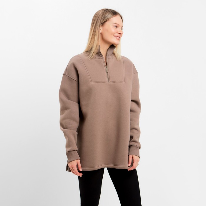 Толстовка женская НАЧЁС, цвет светло-коричневый, размер ONE SIZE (42-46) 58645