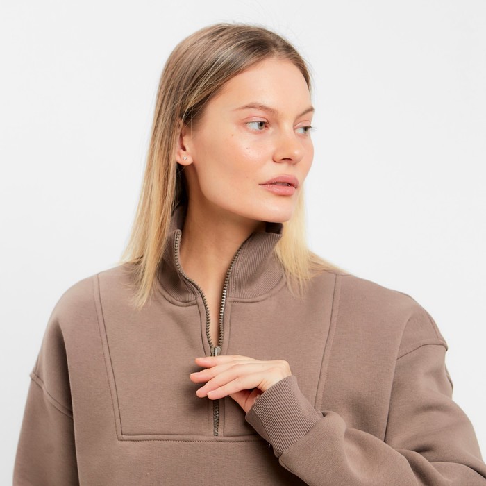 Толстовка женская НАЧЁС, цвет светло-коричневый, размер ONE SIZE (42-46) 58645