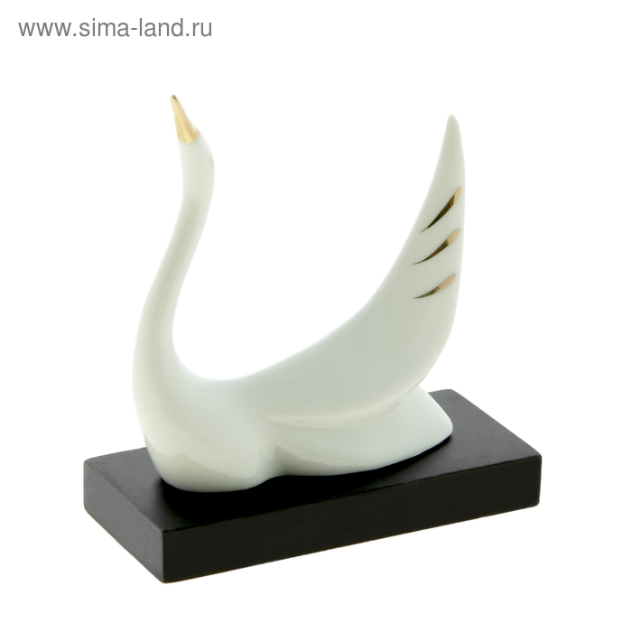 Сувенир керамика подставка д/колец "Лебедь белая" 9х4х10,5 см - Фото 1