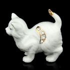 Сувенир керамика "Белый котёнок" со стразами 7,2х7х3,5 см - Фото 2