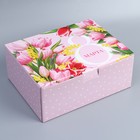 Коробка подарочная сборная, упаковка, «8 марта», 30 х 23 х 12 см - Фото 1