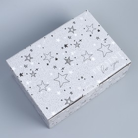 Коробка подарочная сборная, упаковка, «Звёзды», 26 х 19 х 10 см