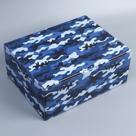 Коробка подарочная сборная, упаковка, «Милитари», 30 х 23 х 12 см