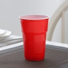 Стаканы одноразовые «Факел Экстра», набор 10 шт., 500 мл, пластик, d=10 см, красный, белый - Фото 3