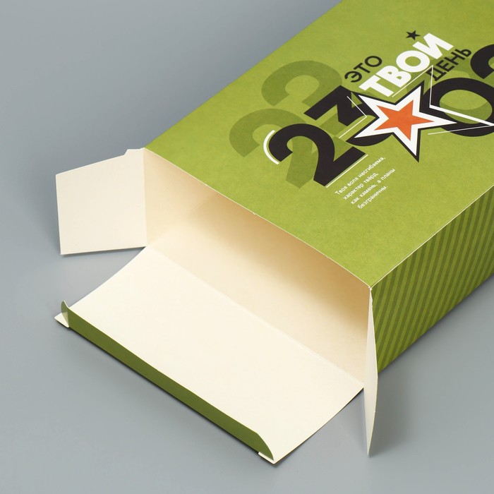Коробка подарочная складная, упаковка, «23.02», 16 х 23 х 7.5 см - фото 1906135378