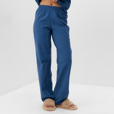 Пижама женская (рубашка, брюки) KAFTAN Basic, размер 48-50, синяя
