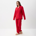 Пижама женская (рубашка и брюки) KAFTAN "Basic" р.52-54 , красный - фото 320253839