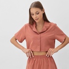 Пижама женская (рубашка и шорты) KAFTAN "Полоска" р.48-50, коралл - Фото 5
