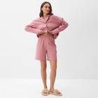 Пижама женская (рубашка и шорты) KAFTAN "Basic" р.44-46, розовый - Фото 5
