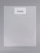 Пакет полиэтиленовый с вырубной ручкой, прозрачный 40-50 См, 60 мкм - Фото 2