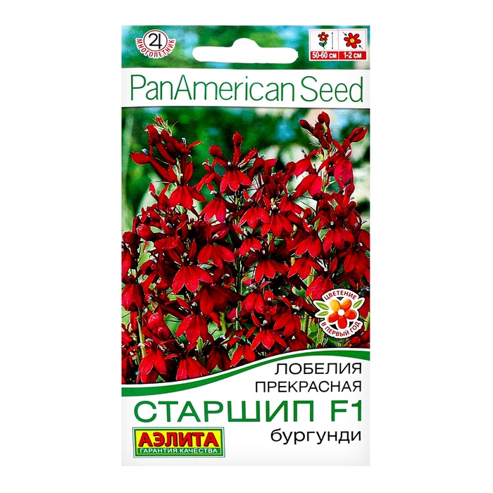 Семена Цветов Лобелия "Старшип", F1, бургунди, пробирка, 5 шт - Фото 1