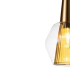 Светильник подвесной Indigo, 13002/1P Black. 1х40Вт, E14, 150х100х325/1860 мм, цвет прозрачный янтарный - Фото 4