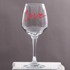 Бокал для вина «Love», деколь, 350 мл - Фото 1