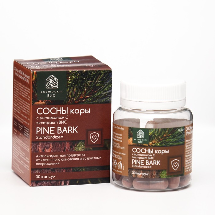 

Экстракт коры сосны Вис, 30 капсул, по 0,3 г