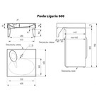 Раковина Paola Liguria, 60х60 см, над стиральной машиной - фото 28098803