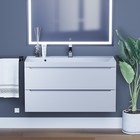 Тумба под раковину Uperwood Tanos, 100 см, подвесная, белая - Фото 1