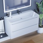 Тумба под раковину Uperwood Tanos, 100 см, подвесная, белая - Фото 2