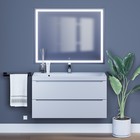 Тумба под раковину Uperwood Tanos, 100 см, подвесная, белая - Фото 4