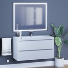 Тумба под раковину Uperwood Tanos, 100 см, подвесная, белая - Фото 5