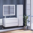 Тумба под раковину Uperwood Tanos, 100 см, подвесная, белая - Фото 7