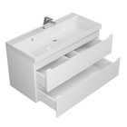 Тумба под раковину Uperwood Tanos, 100 см, подвесная, белая - Фото 9