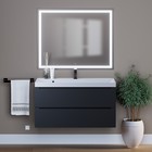 Тумба под раковину Uperwood Tanos, 100 см, подвесная, черная - Фото 4