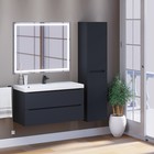 Тумба под раковину Uperwood Tanos, 100 см, подвесная, черная - Фото 7